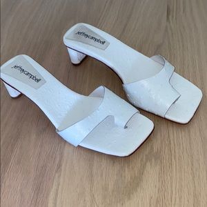 Jeffrey Campbell White Kitten Heel Sandals